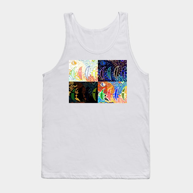 Starry Nights Over MeepNana Festival Quads Tank Top by Zenanigans